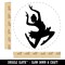 Graceful Ballerina Leaping Self-Inking Rubber Stamp for Stamping Crafting Planners